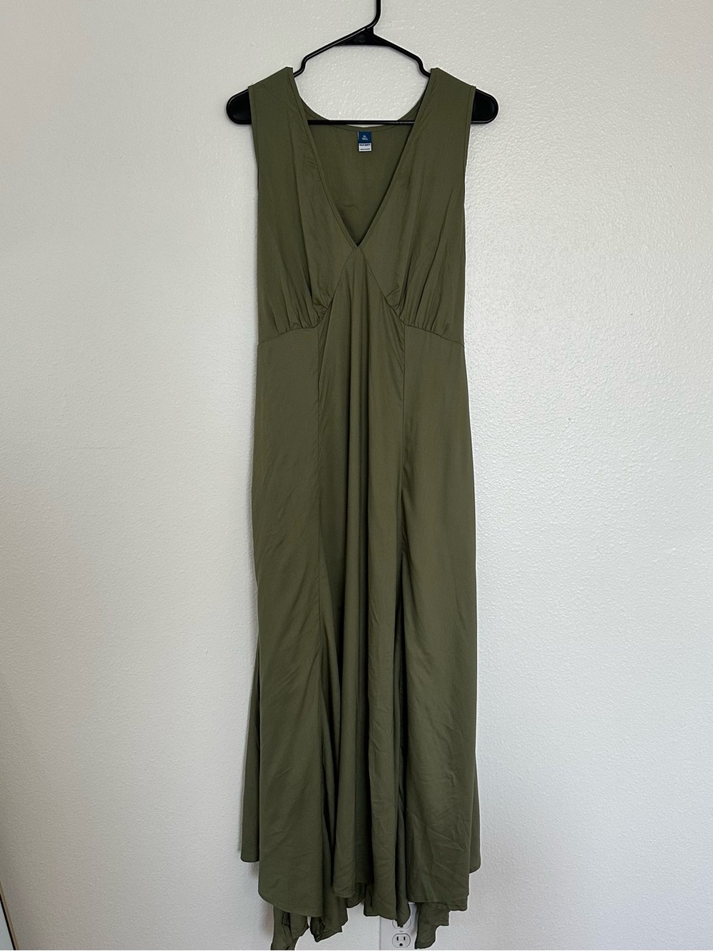Old Navy Olive Green Fairycore Handkerchief Midi Dress XL Tall NWT